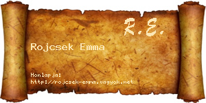 Rojcsek Emma névjegykártya