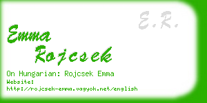 emma rojcsek business card